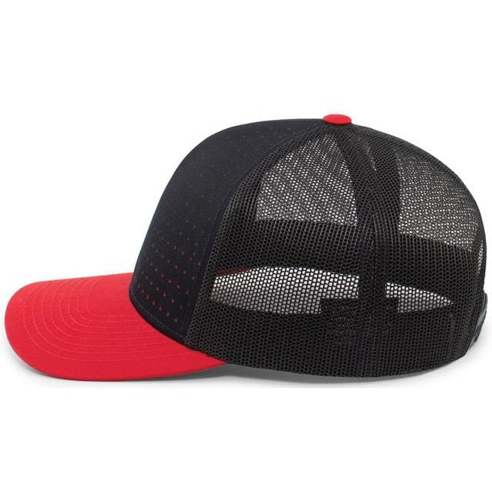 Pacific Headwear Perforated 5 - Panel Trucker Snapback Cap - JL Franklins