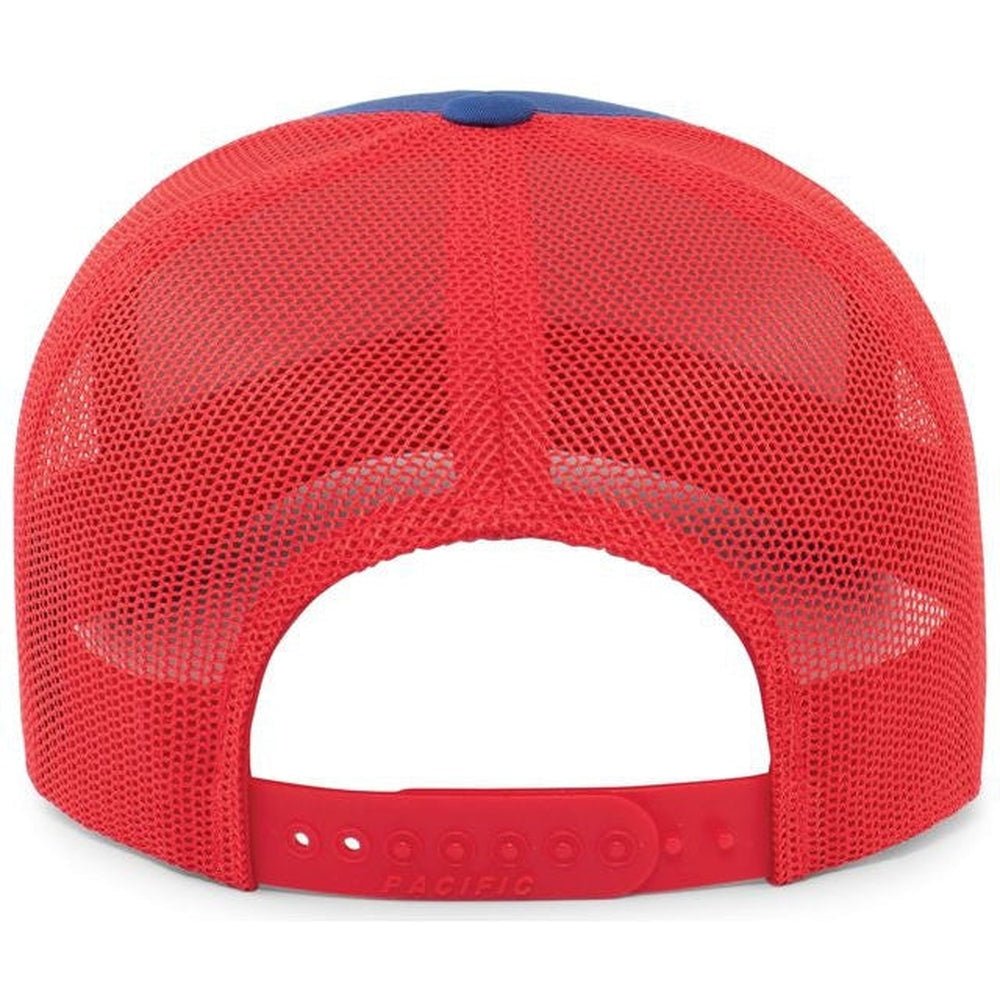 Pacific Headwear Perforated 5 - Panel Trucker Snapback Cap - JL Franklins