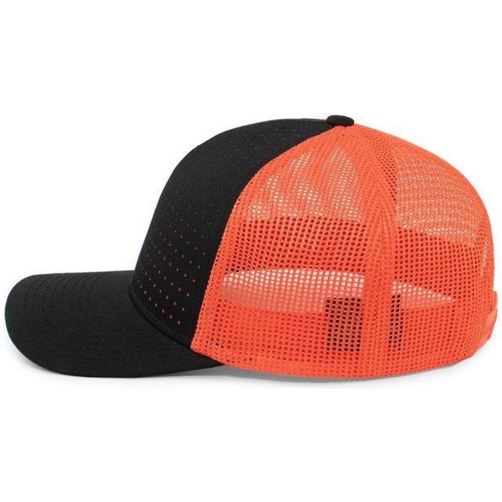 Pacific Headwear Perforated 5 - Panel Trucker Snapback Cap - JL Franklins
