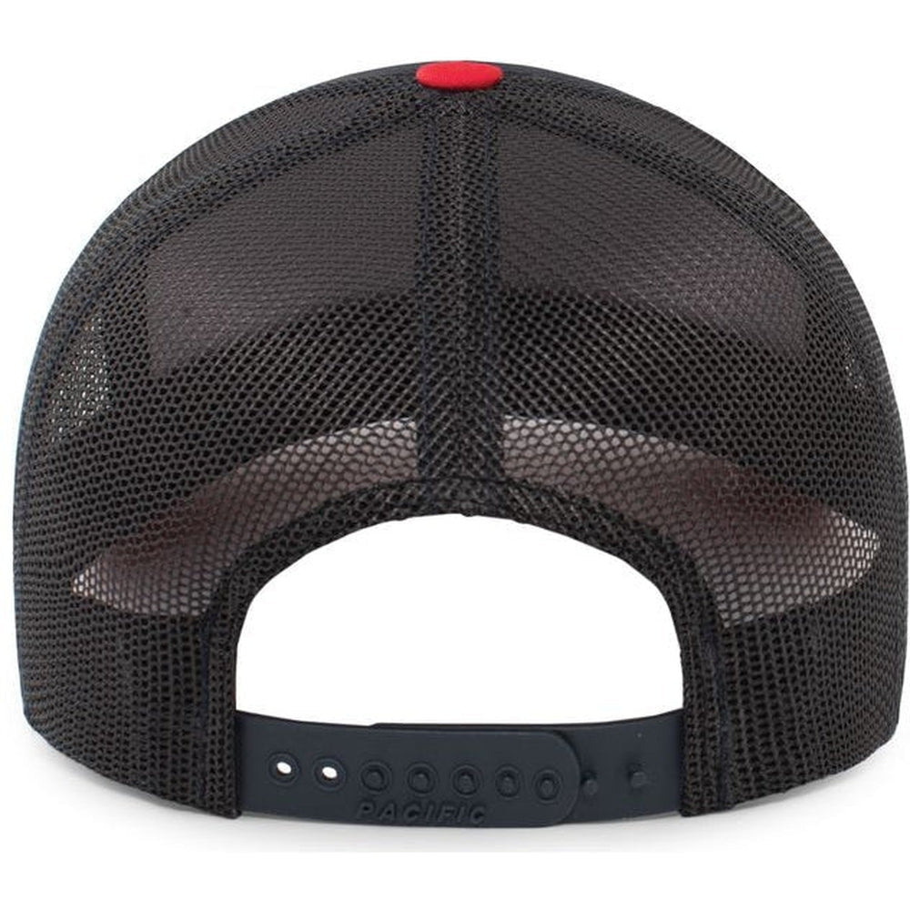 Pacific Headwear Perforated 5 - Panel Trucker Snapback Cap - JL Franklins