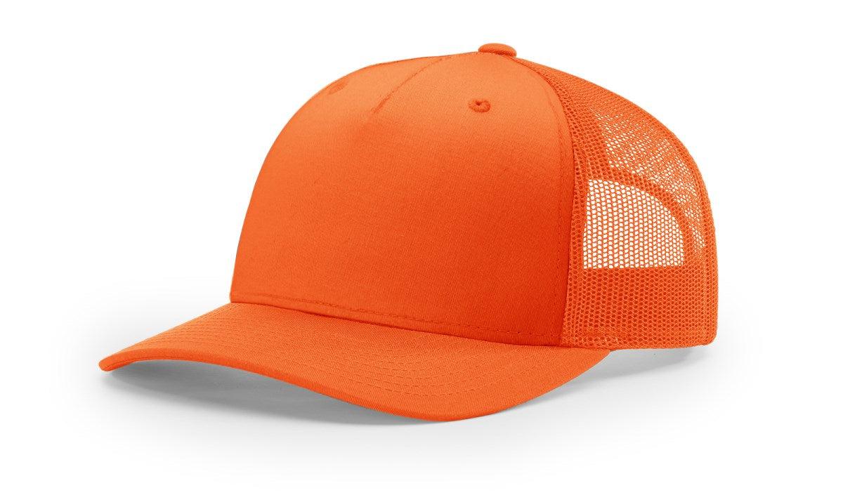 Richardson Blaze Orange Five Panel Trucker - JL Franklins