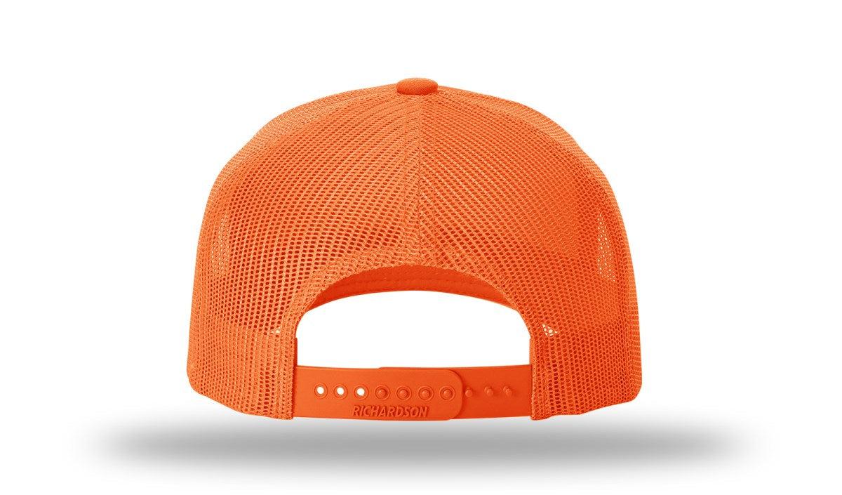 Richardson Blaze Orange Five Panel Trucker - JL Franklins