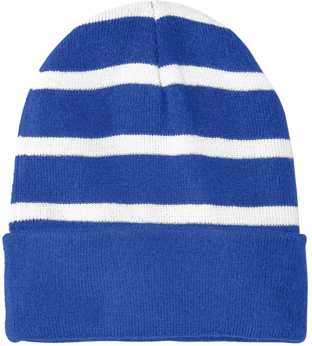 Sport - Tek Striped Beanie Solid Band - JL Franklins