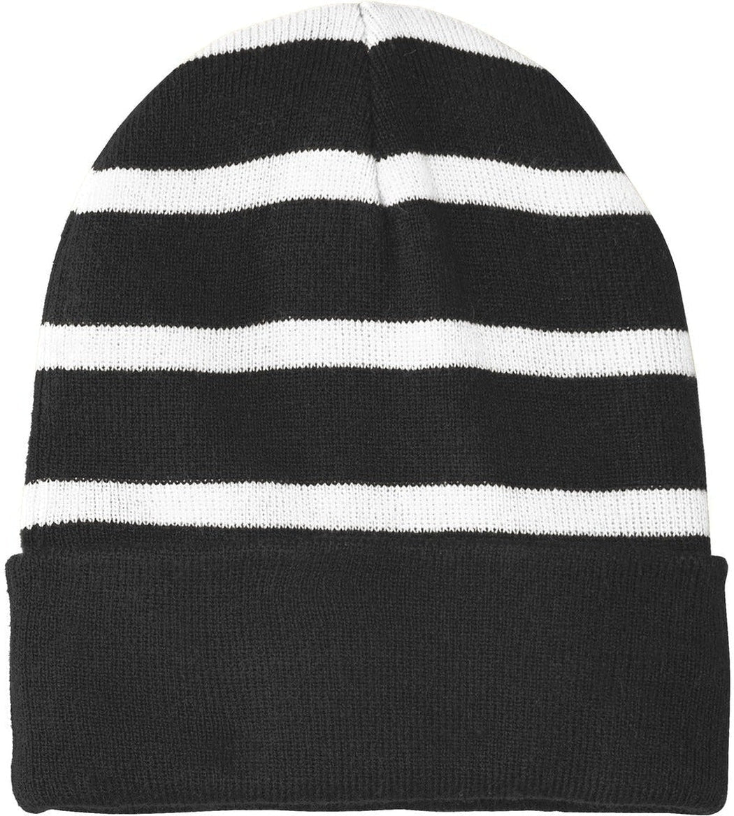 Sport - Tek Striped Beanie Solid Band - JL Franklins