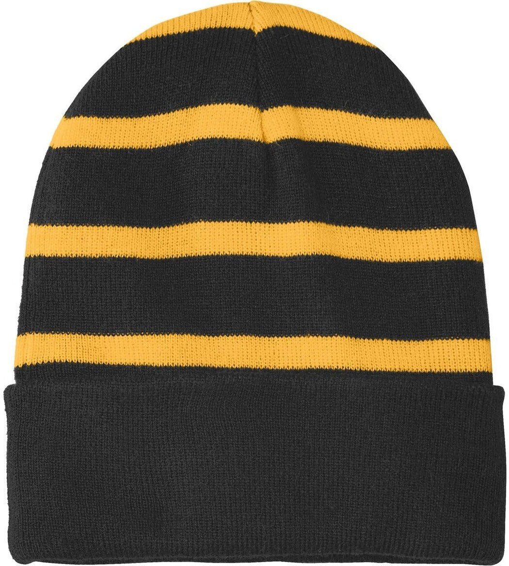 Sport - Tek Striped Beanie Solid Band - JL Franklins