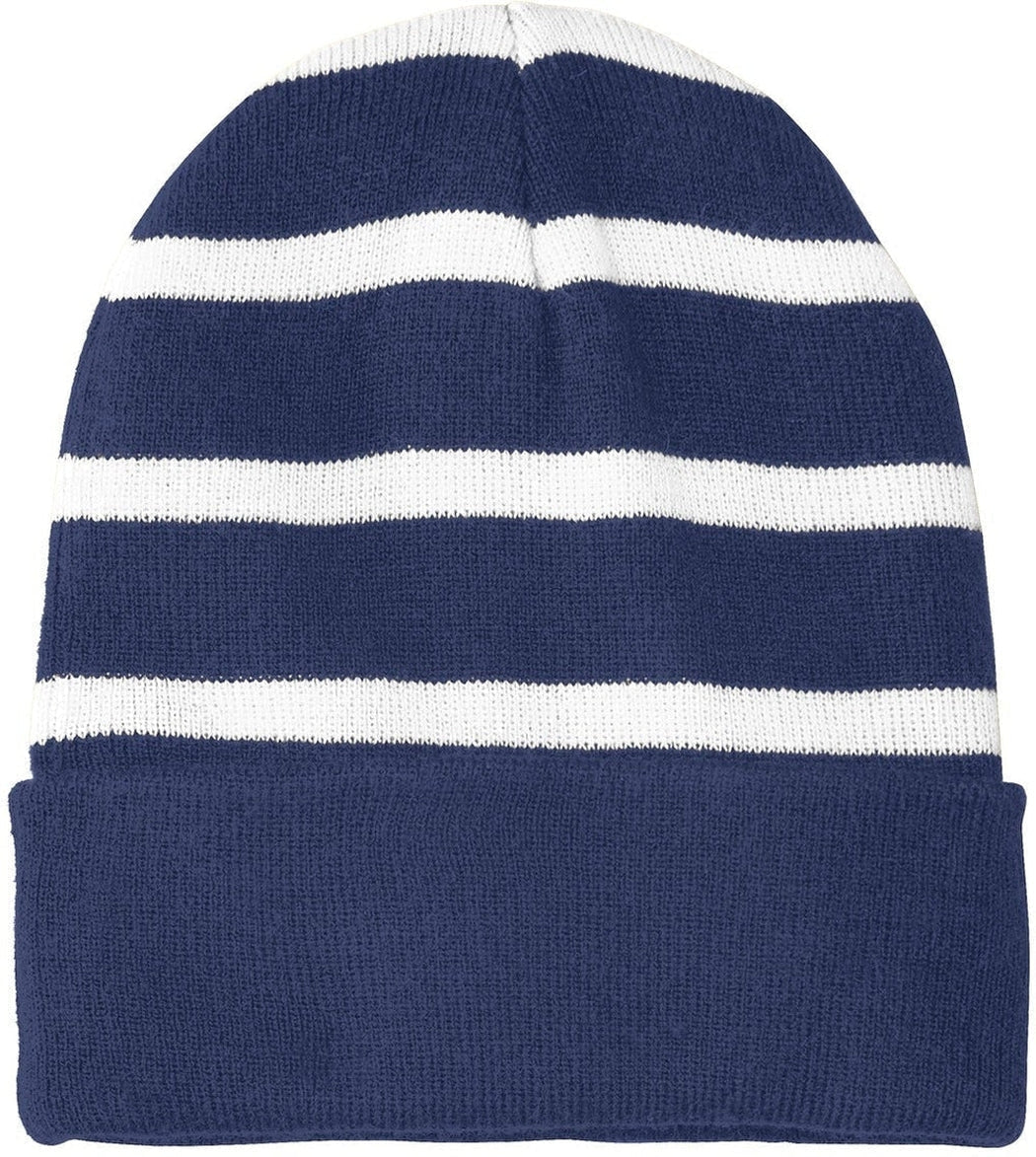Sport - Tek Striped Beanie Solid Band - JL Franklins