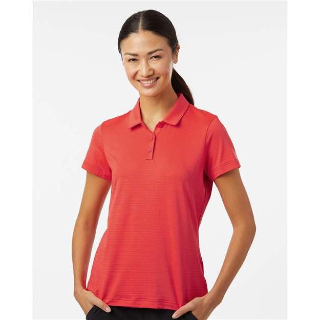 Adidas Ladies Textured Stripe Polo