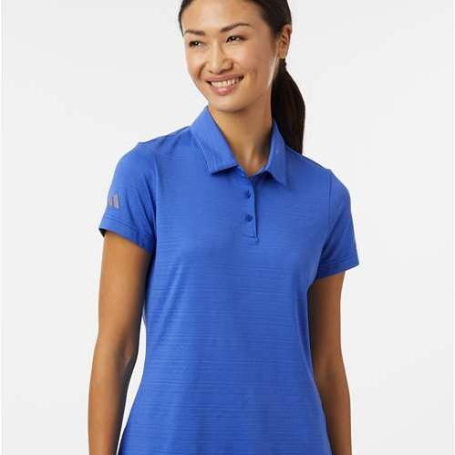 Adidas Ladies Textured Stripe Polo