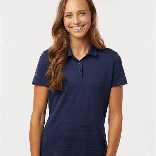 Adidas Ladies Textured Stripe Polo