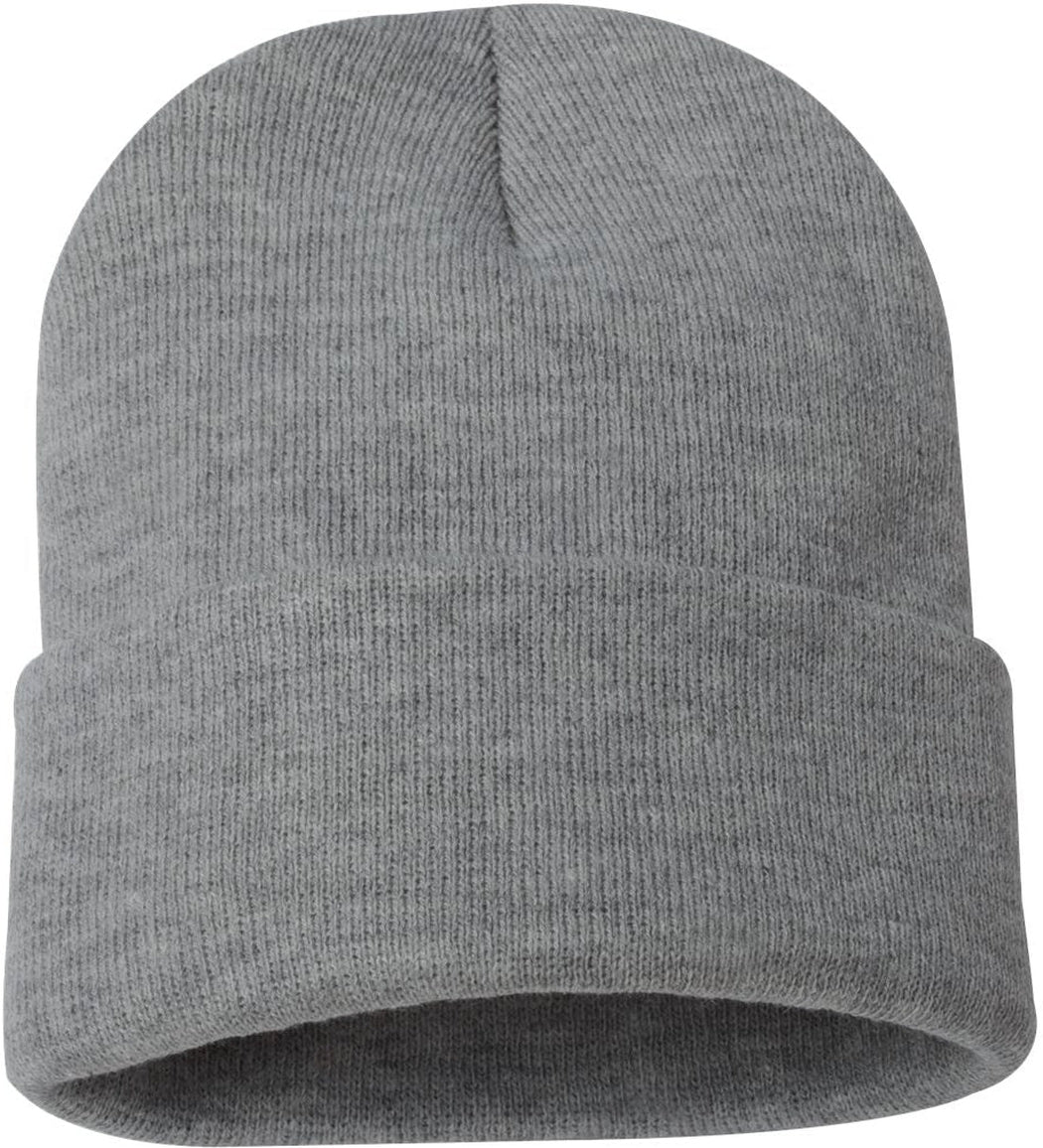 (12 Pieces) Sportsman Solid 12" Cuffed Beanie Custom Embroidered + FREE Setup - JL Franklins