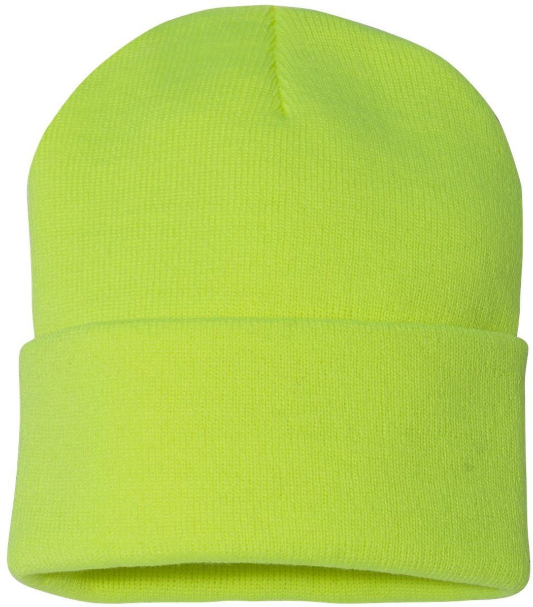 (12 Pieces) Sportsman Solid 12" Cuffed Beanie Custom Embroidered + FREE Setup - JL Franklins