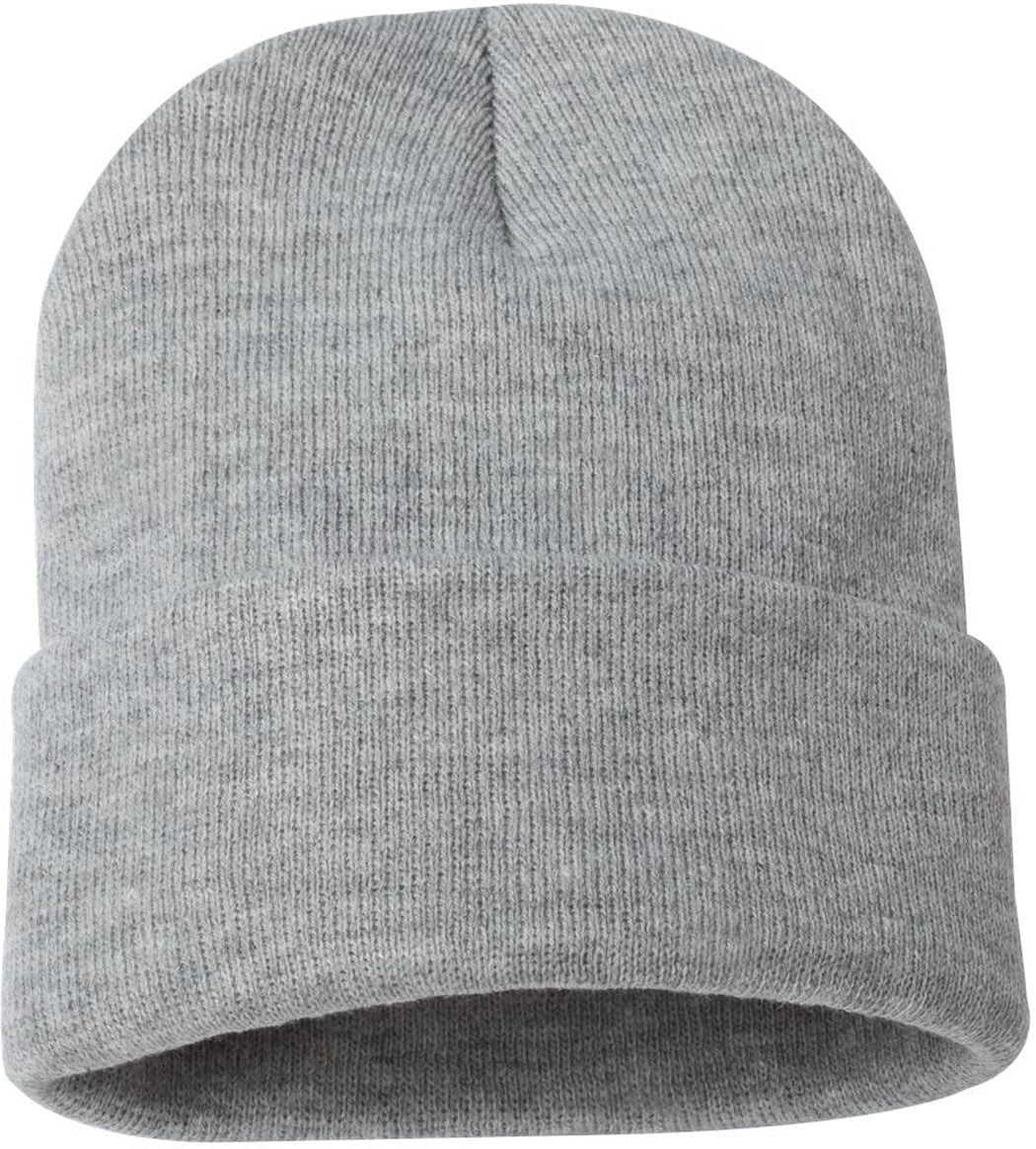 (12 Pieces) Sportsman Solid 12" Cuffed Beanie Custom Embroidered + FREE Setup - JL Franklins