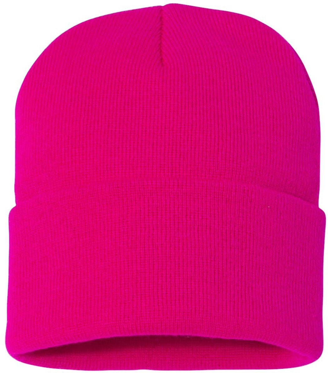 (12 Pieces) Sportsman Solid 12" Cuffed Beanie Custom Embroidered + FREE Setup - JL Franklins