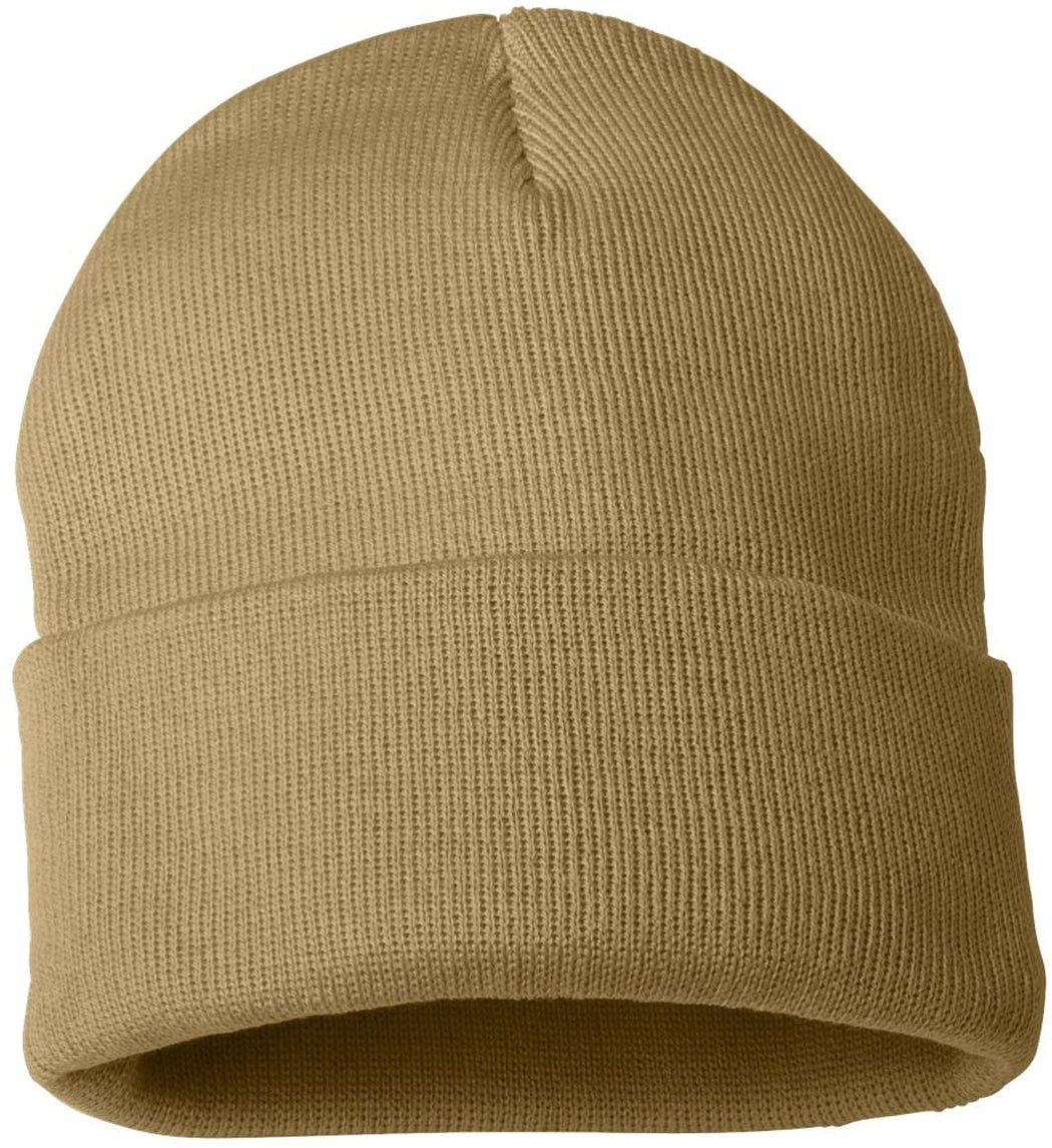 (12 Pieces) Sportsman Solid 12" Cuffed Beanie Custom Embroidered + FREE Setup - JL Franklins