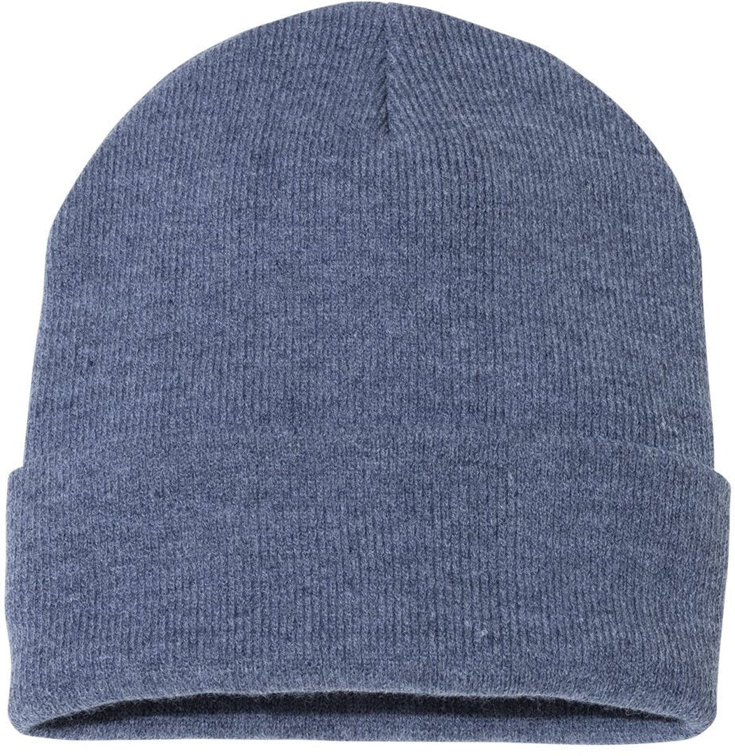 (12 Pieces) Sportsman Solid 12" Cuffed Beanie Custom Embroidered + FREE Setup - JL Franklins