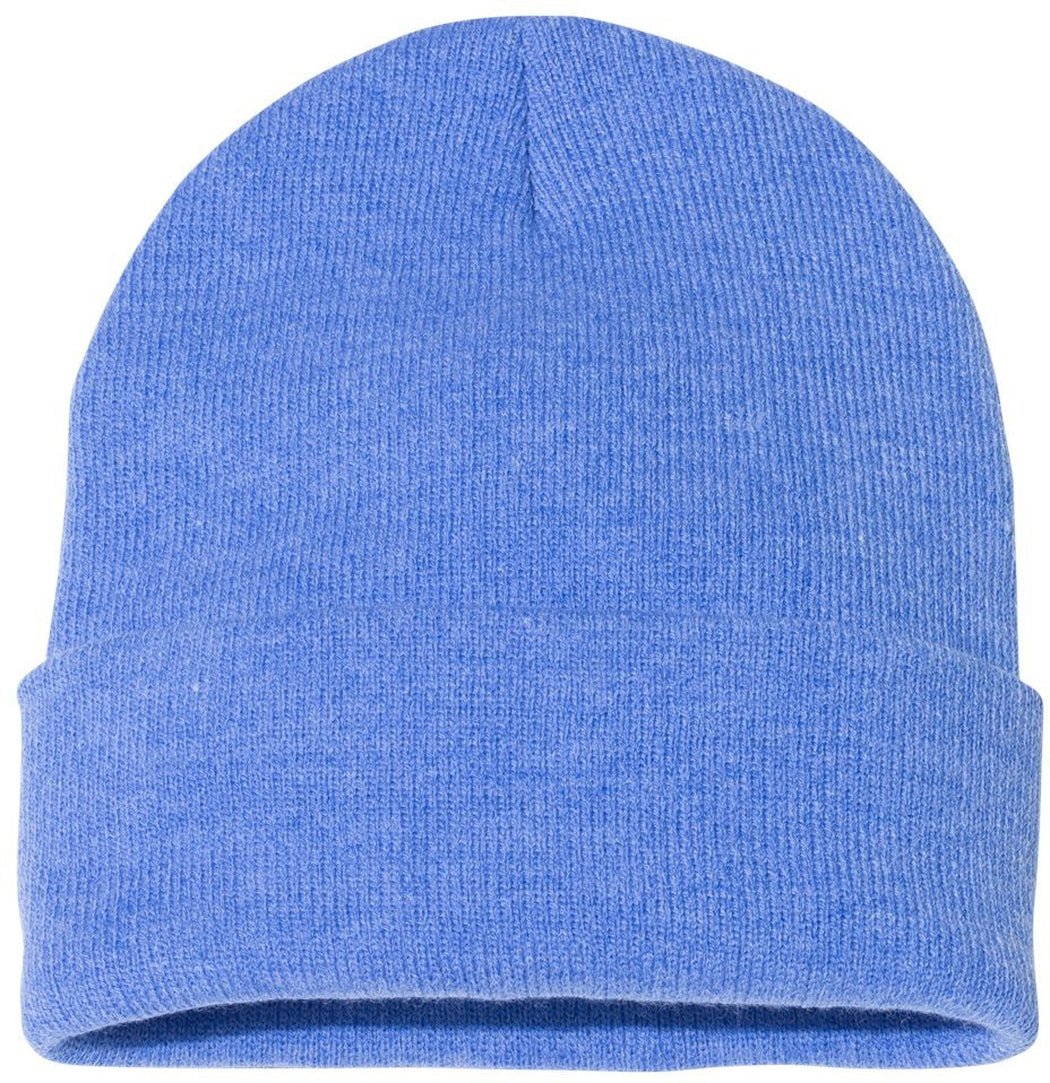 (12 Pieces) Sportsman Solid 12" Cuffed Beanie Custom Embroidered + FREE Setup - JL Franklins