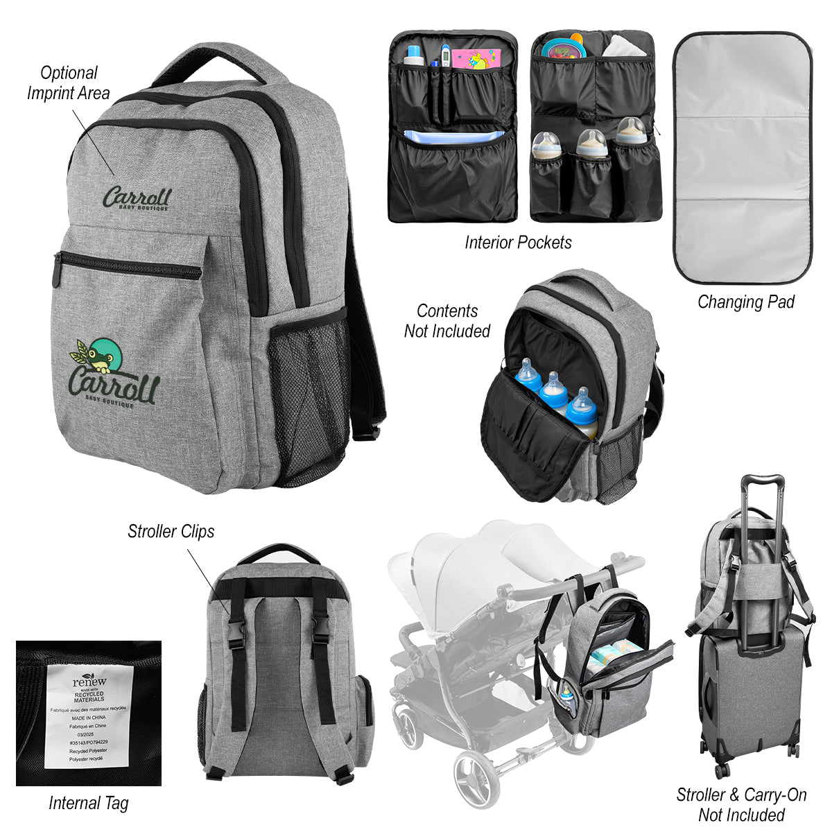 Milo rPET Diaper Backpack