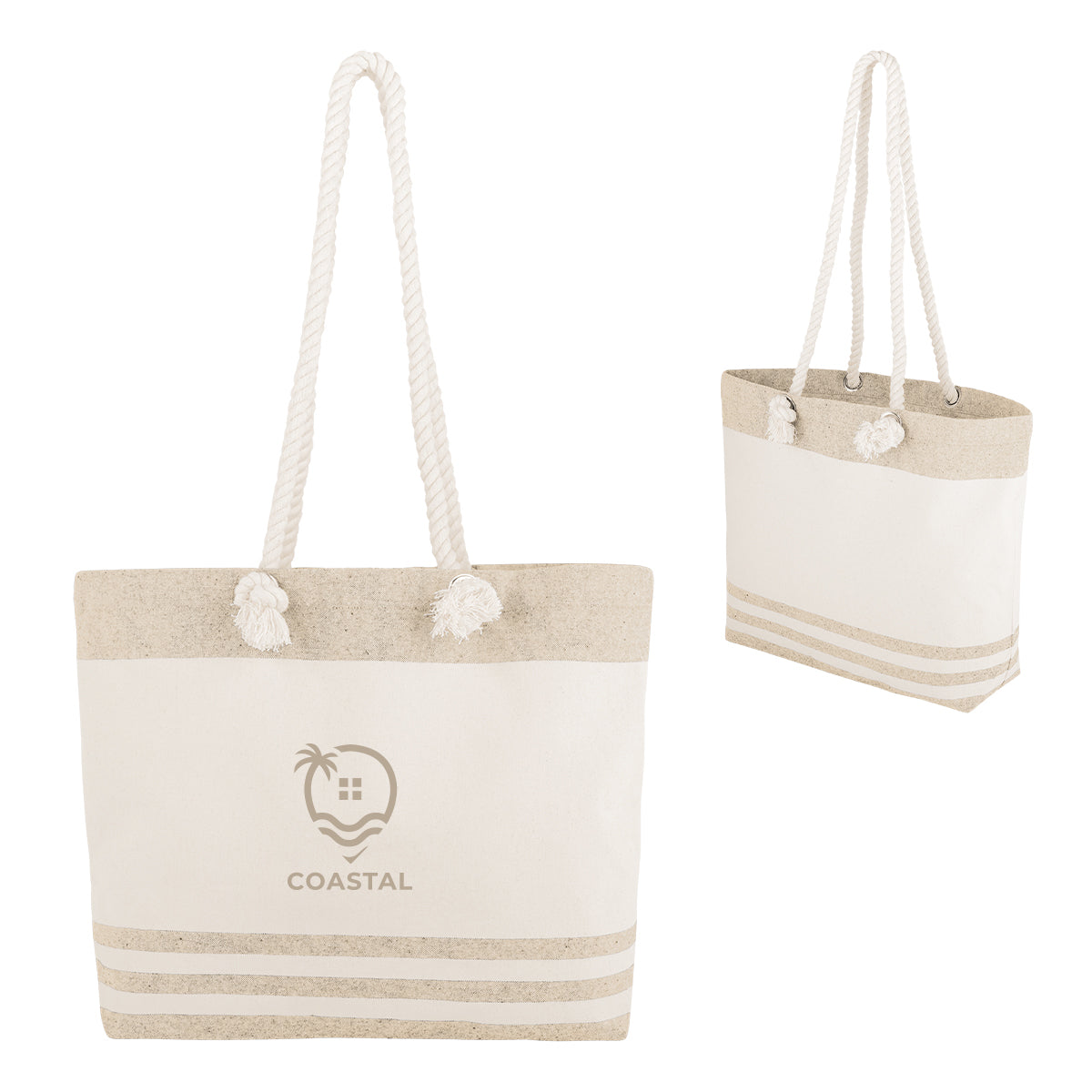 Marlo 10 Oz. Recycled Cotton Tote Bag With Twist Rope Handles