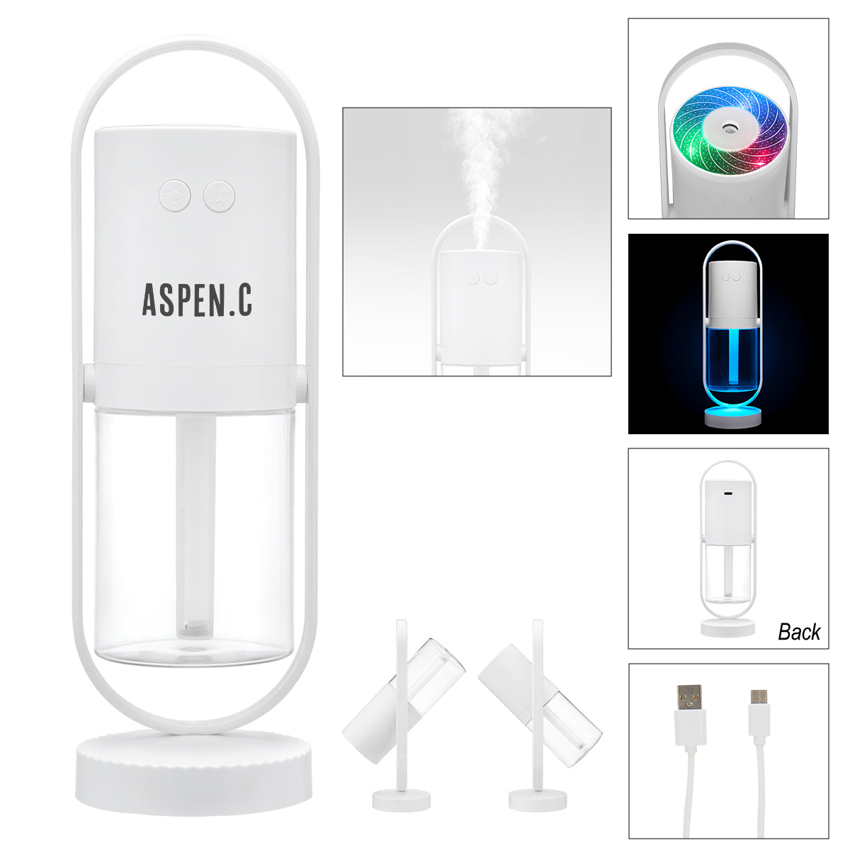 Rechargeable Rotating Light-Up Humidifier 2.0