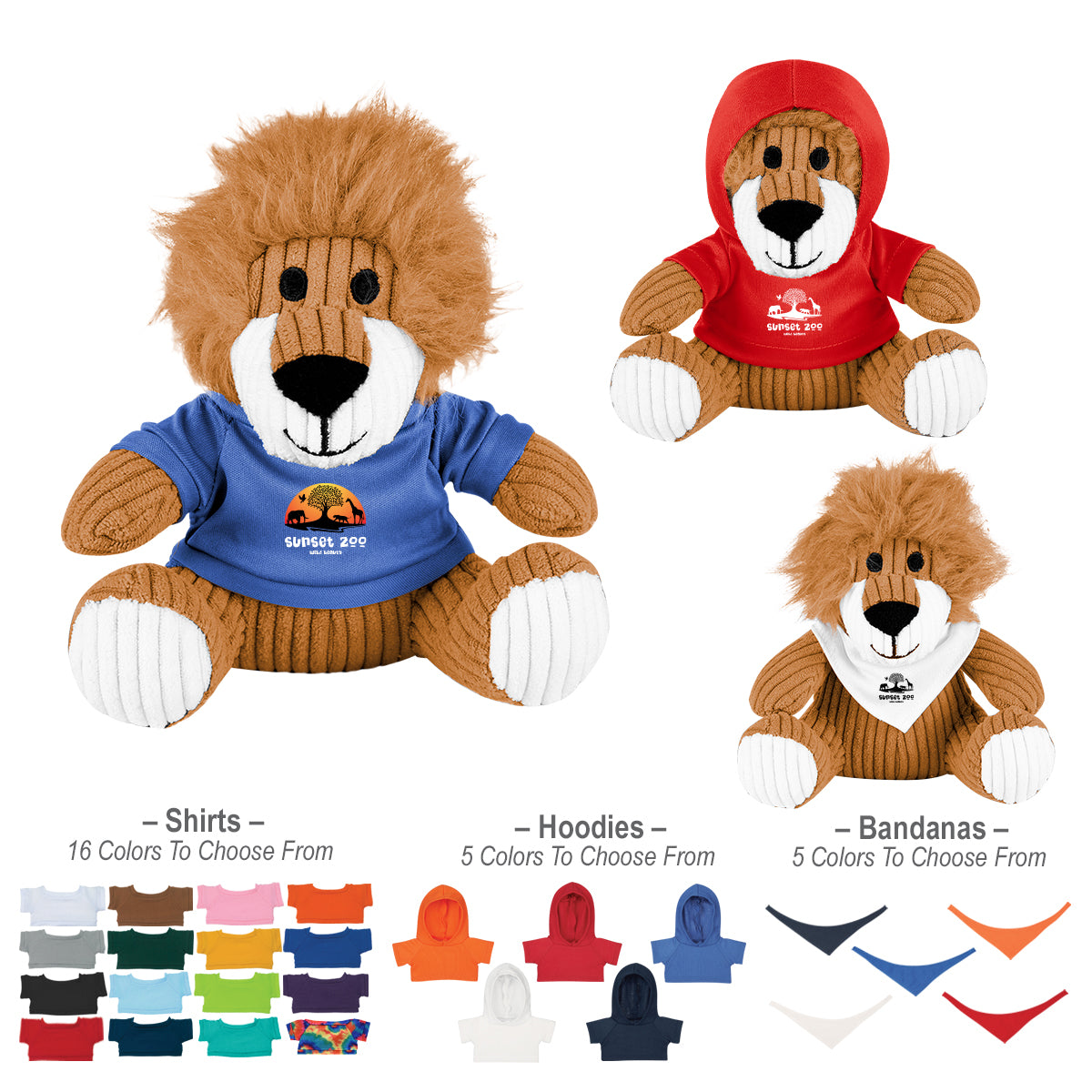 6" Rory Corduroy Lion