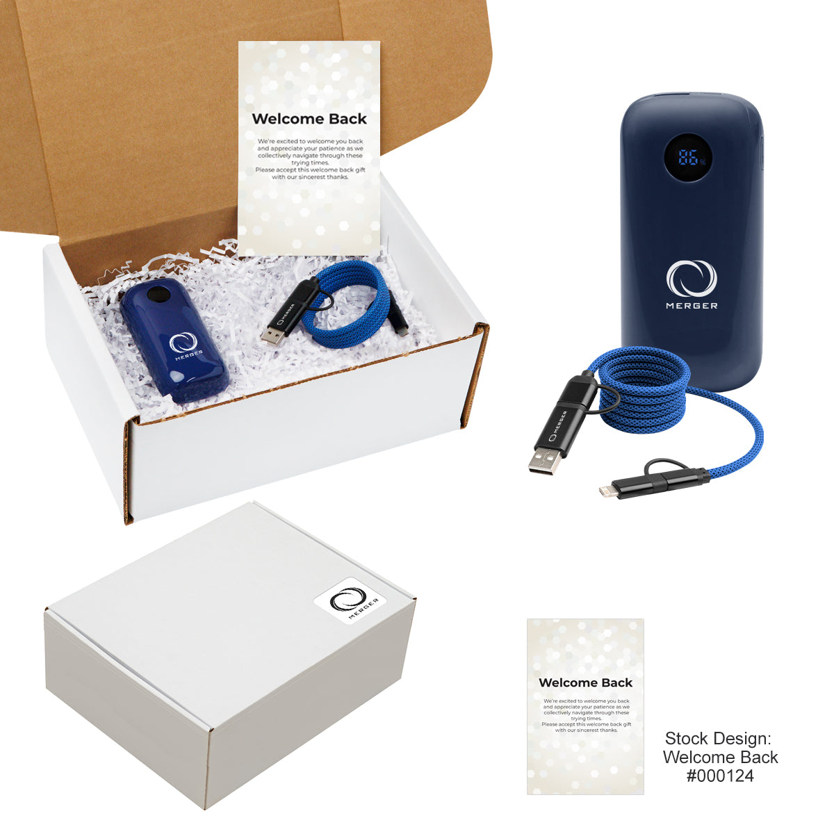 10,000 mAh Power Bank & Quick Charging Cable Gift Set