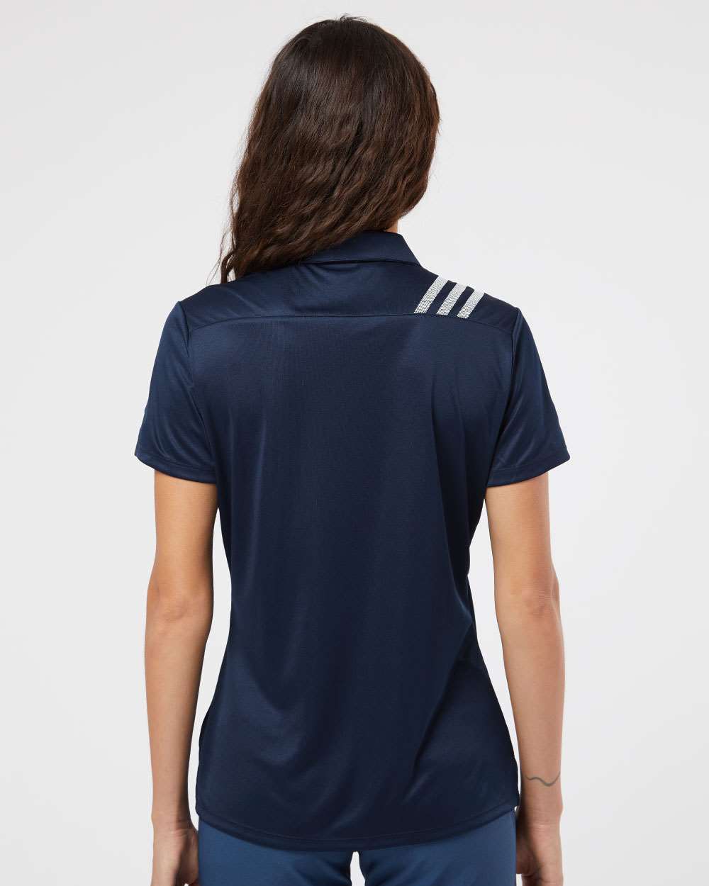 Adidas Ladies 3-Stripes Shoulder Polo
