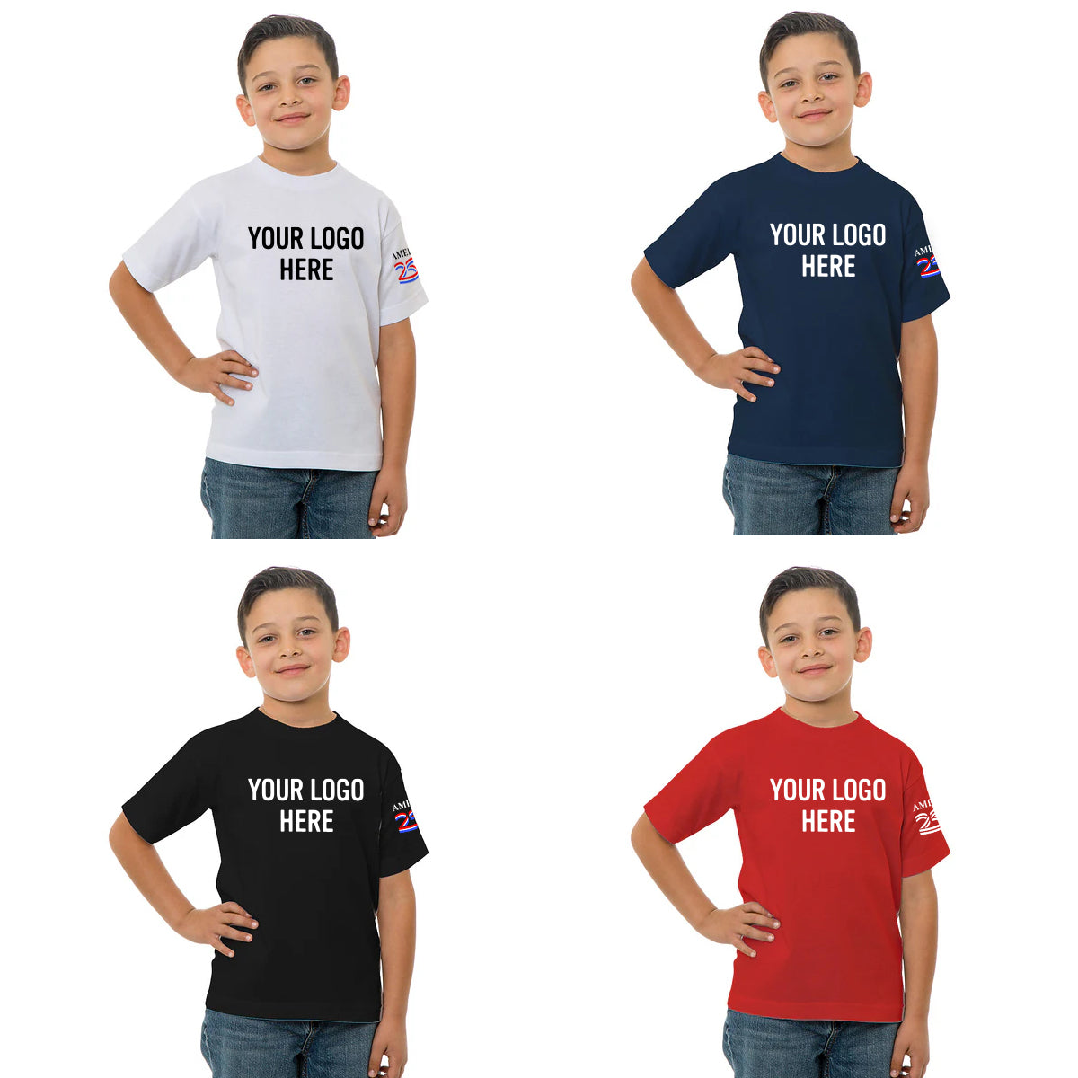 America250™ USA Made Youth Crew T-Shirt
