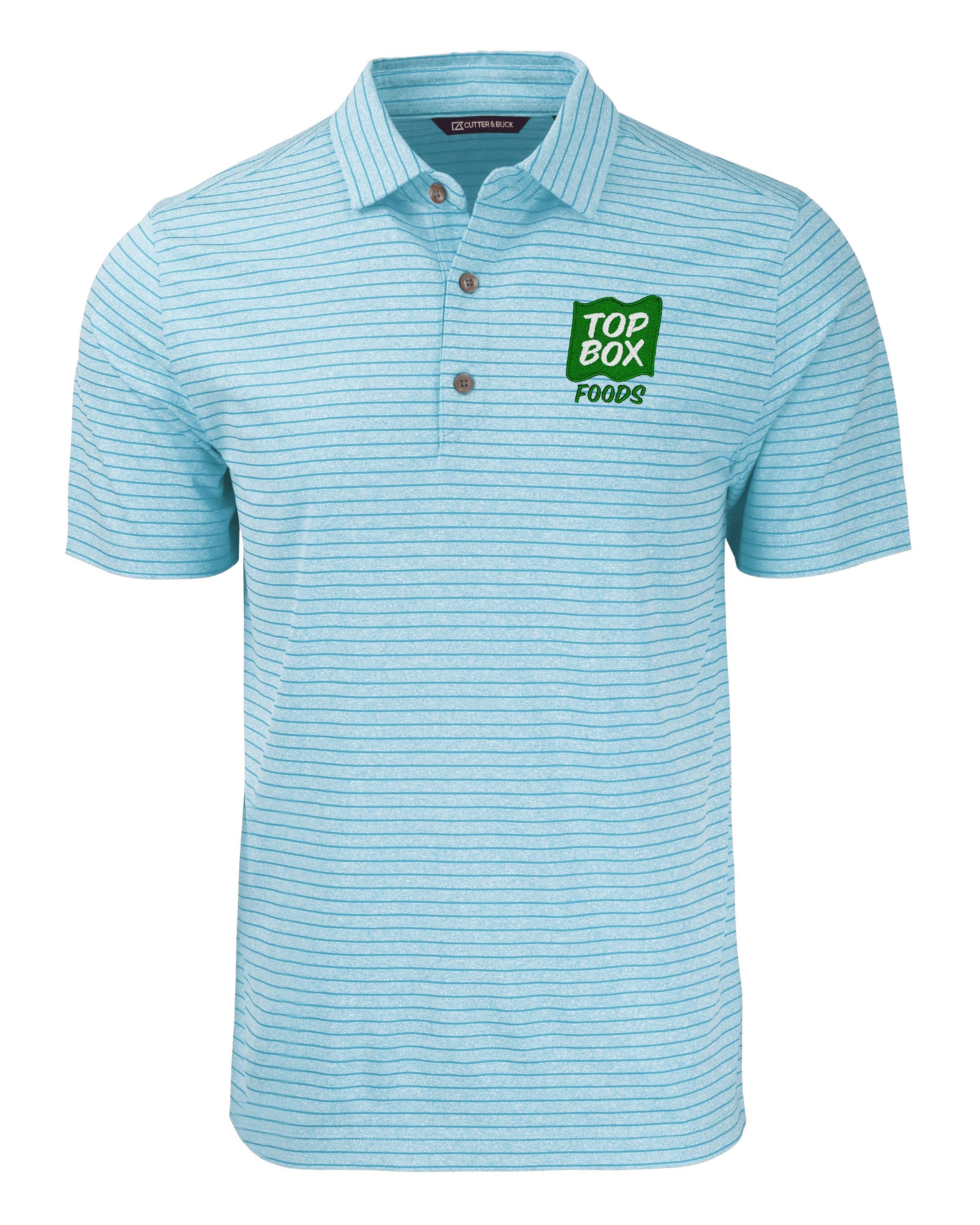 Cutter & Buck Tall Forge Eco Heather Stripe Stretch Recycled Polo