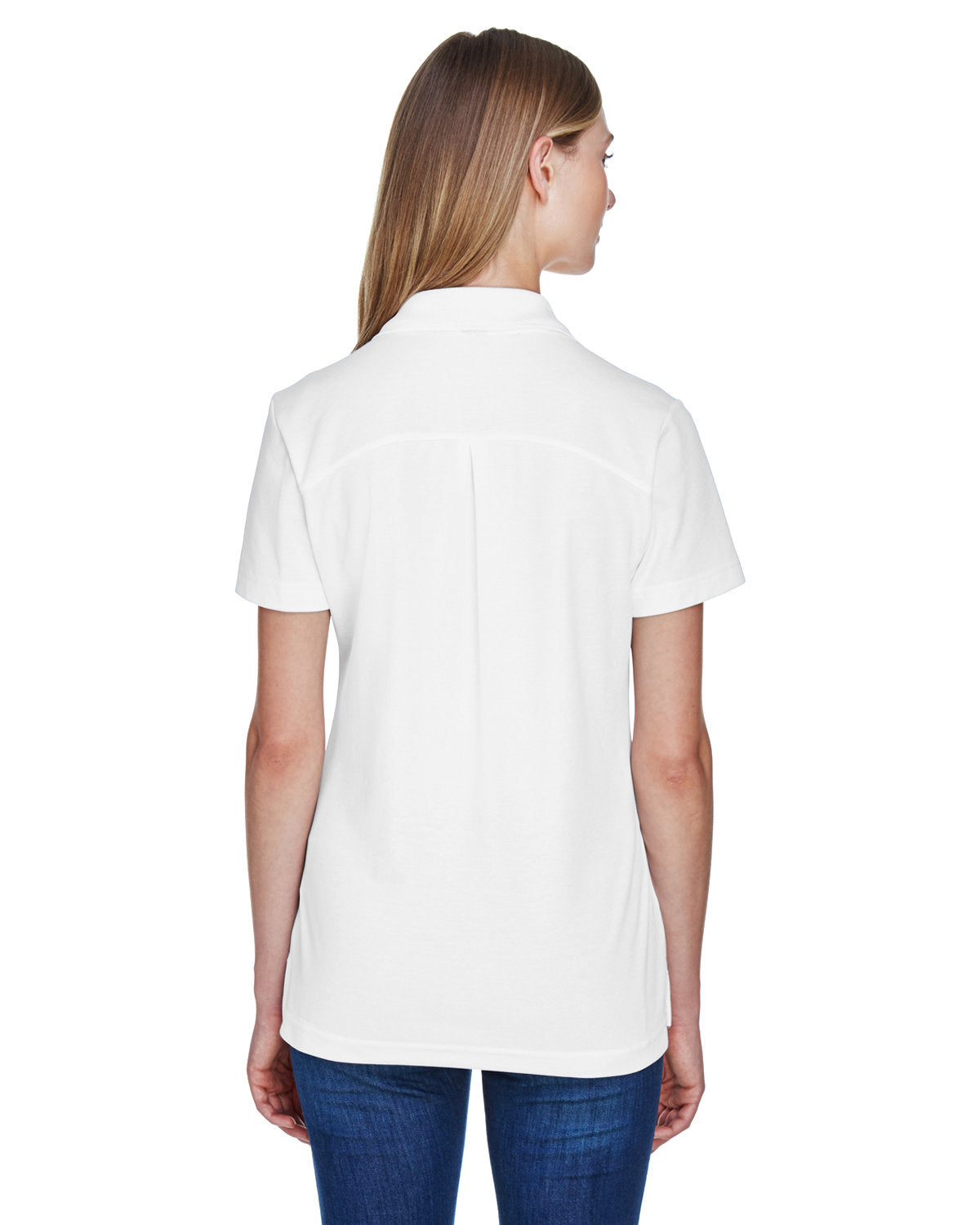 Devon & Jones Ladies CrownLux Performance Plaited Polo
