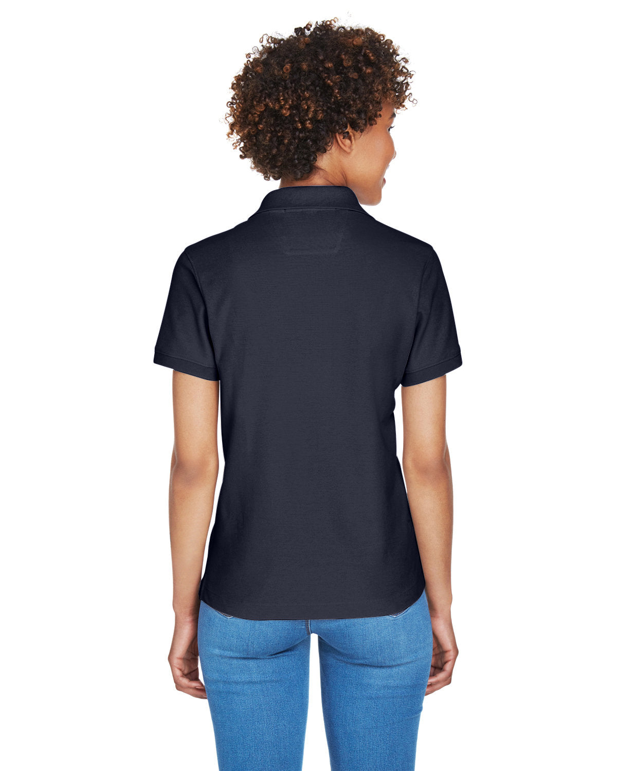 Devon & Jones Ladies Pima Pique Short-Sleeve Y-Collar Polo