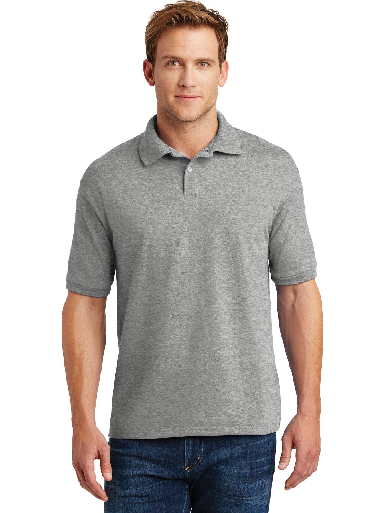 Hanes EcoSmart 5.2-Ounce Jersey Knit Sport Shirt