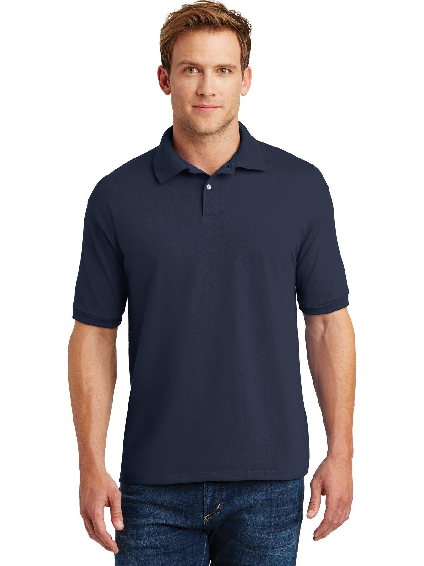 Hanes EcoSmart 5.2-Ounce Jersey Knit Sport Shirt