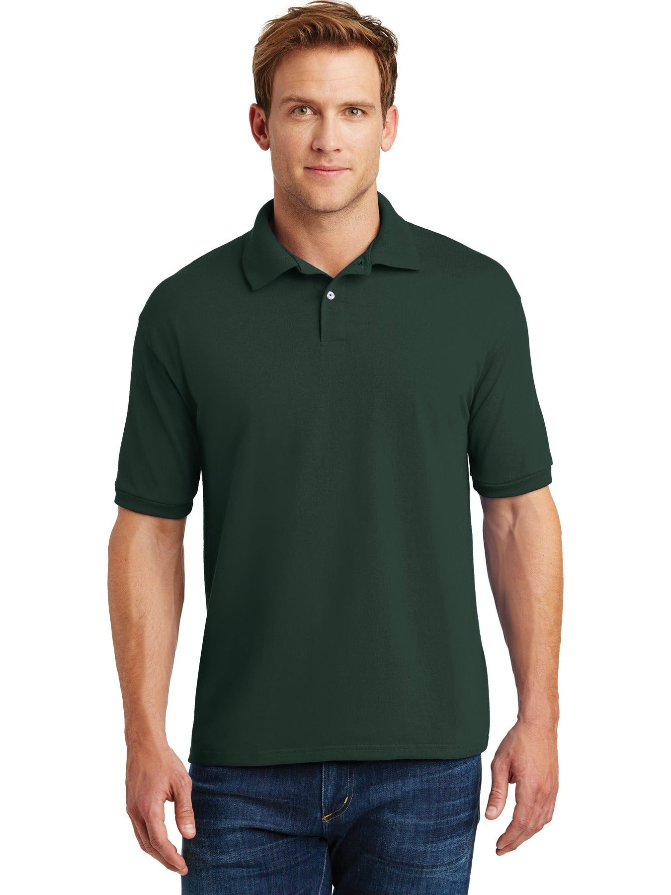 Hanes EcoSmart 5.2-Ounce Jersey Knit Sport Shirt