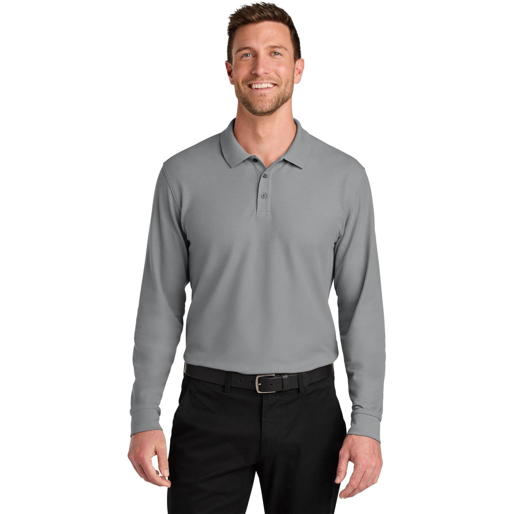 Port Authority Wearever Signature Pique Long Sleeve Polo