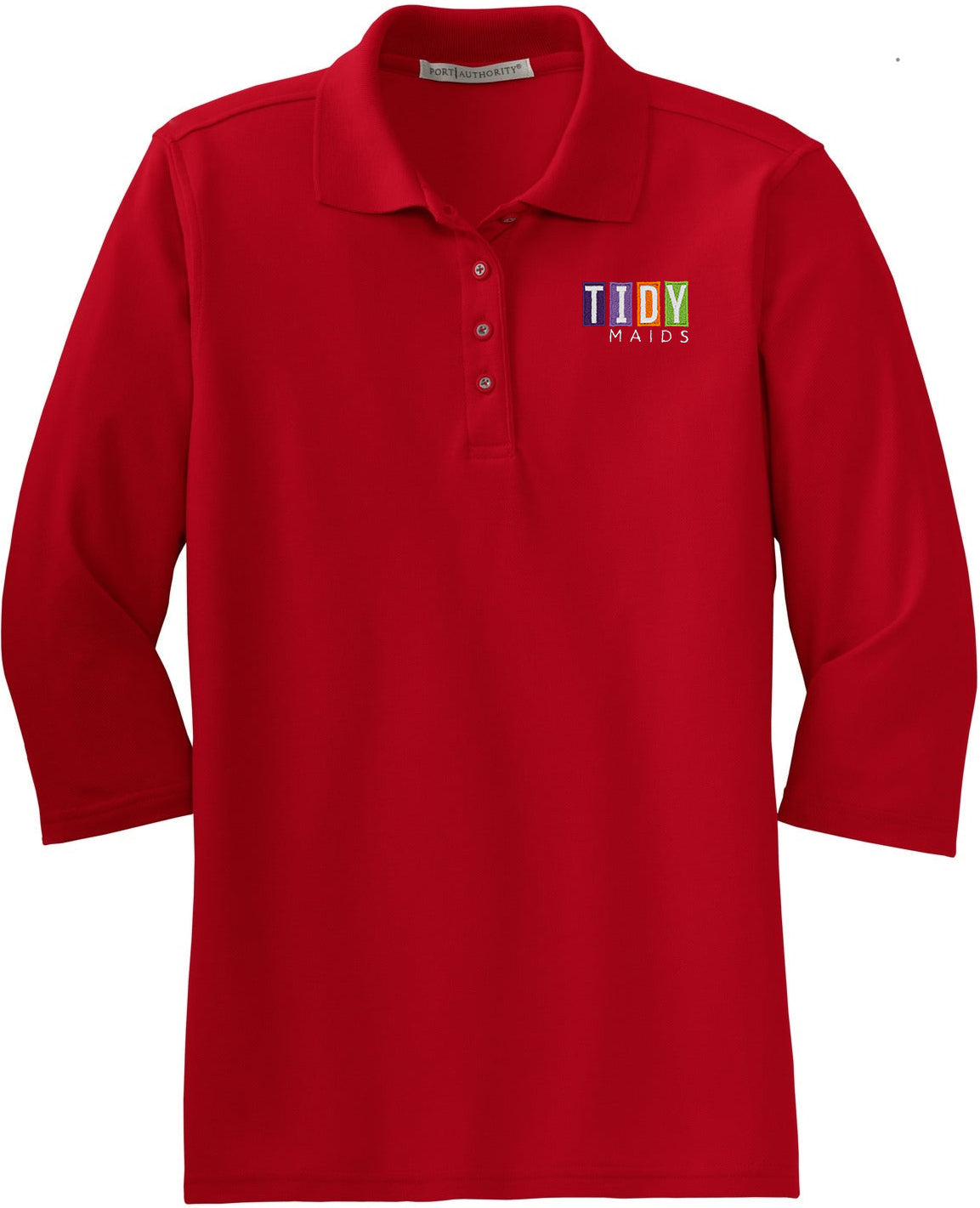 Port Authority Ladies Silk Touch 3/4 Sleeve Polo