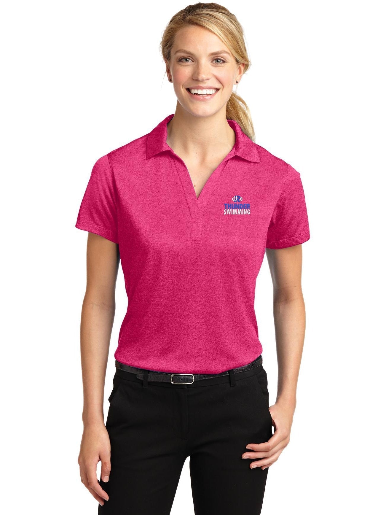 Sport-Tek Ladies Heather Contender Polo
