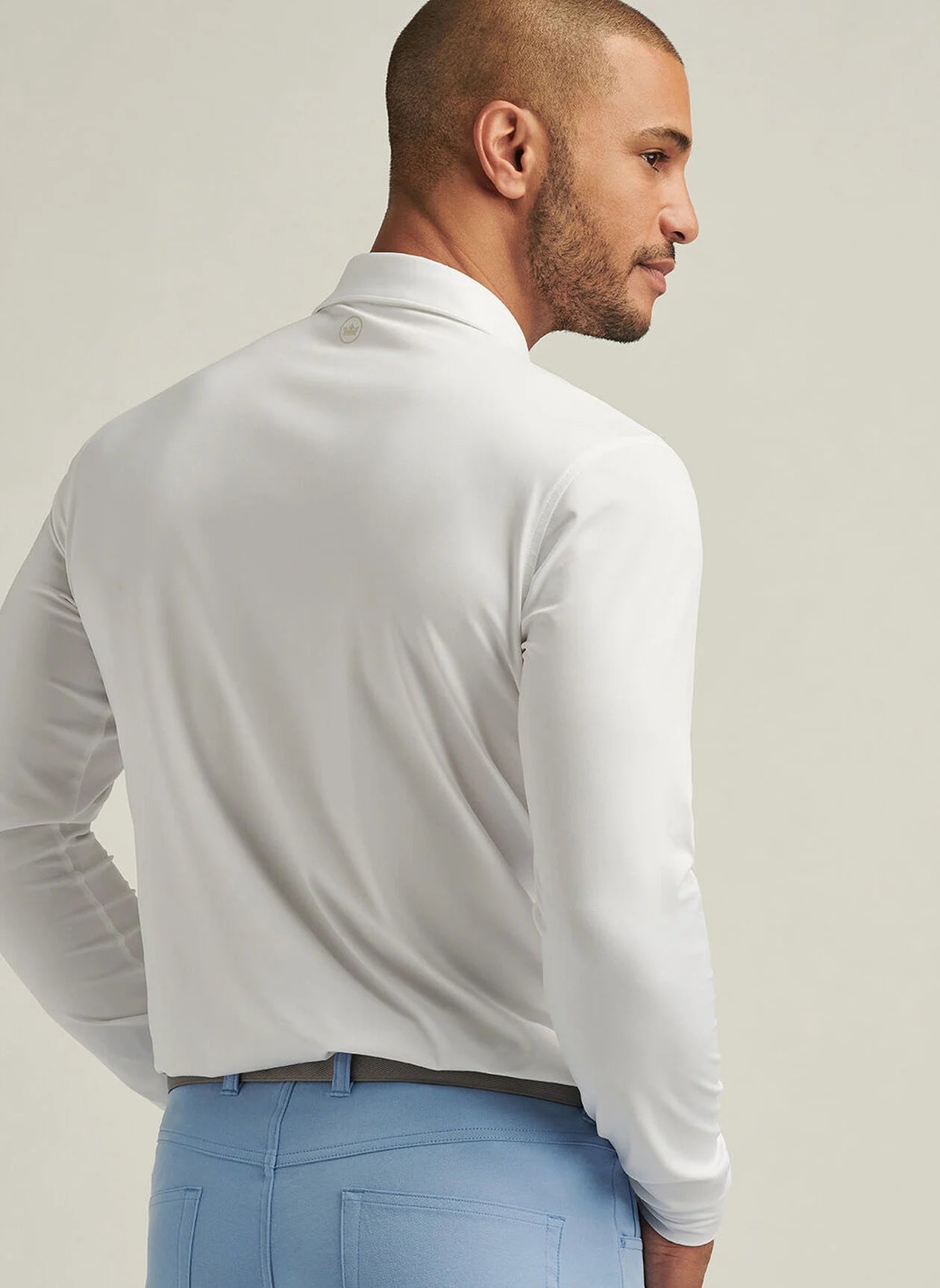 Peter Millar Solid Long Sleeve Performance Jersey Polo