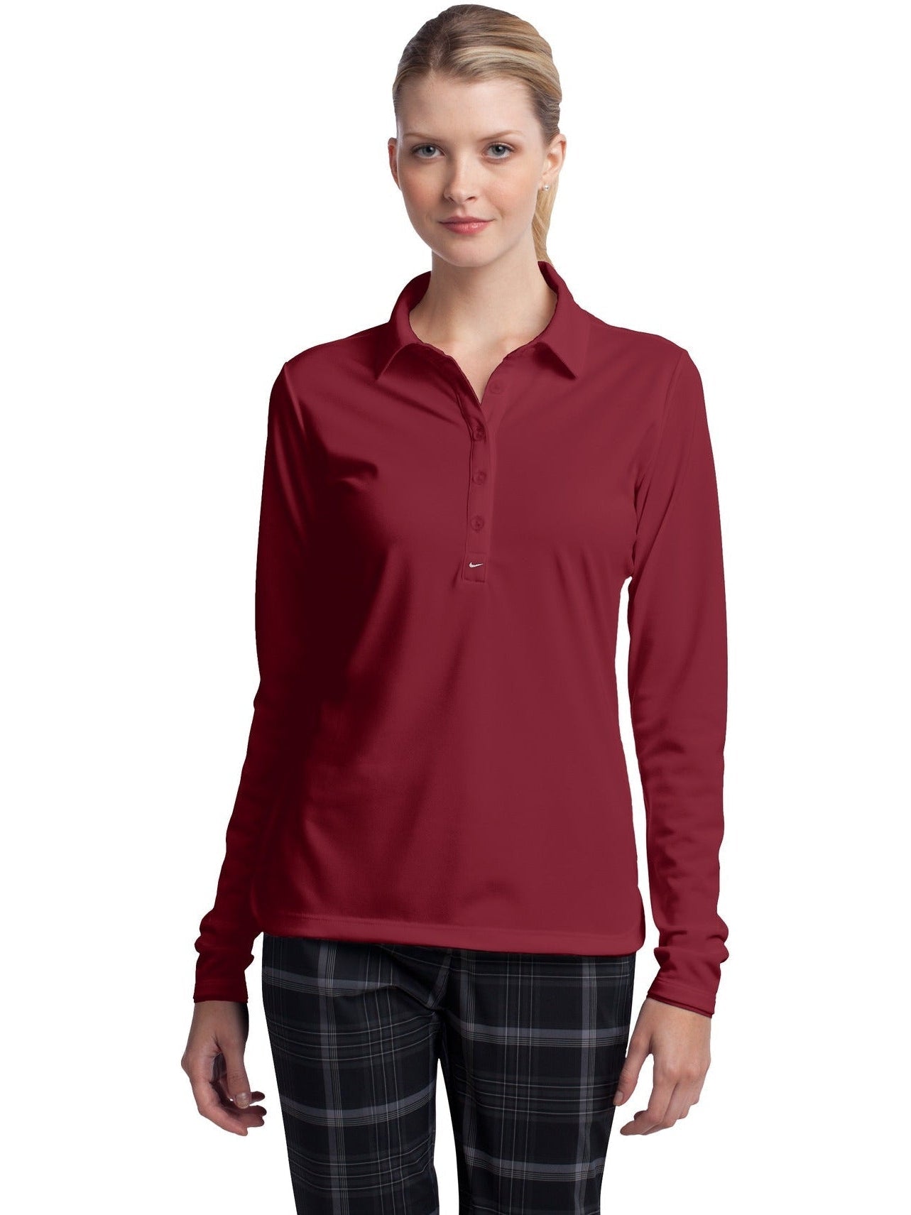 NIKE Ladies Long Sleeve Dri-FIT Stretch Tech Polo