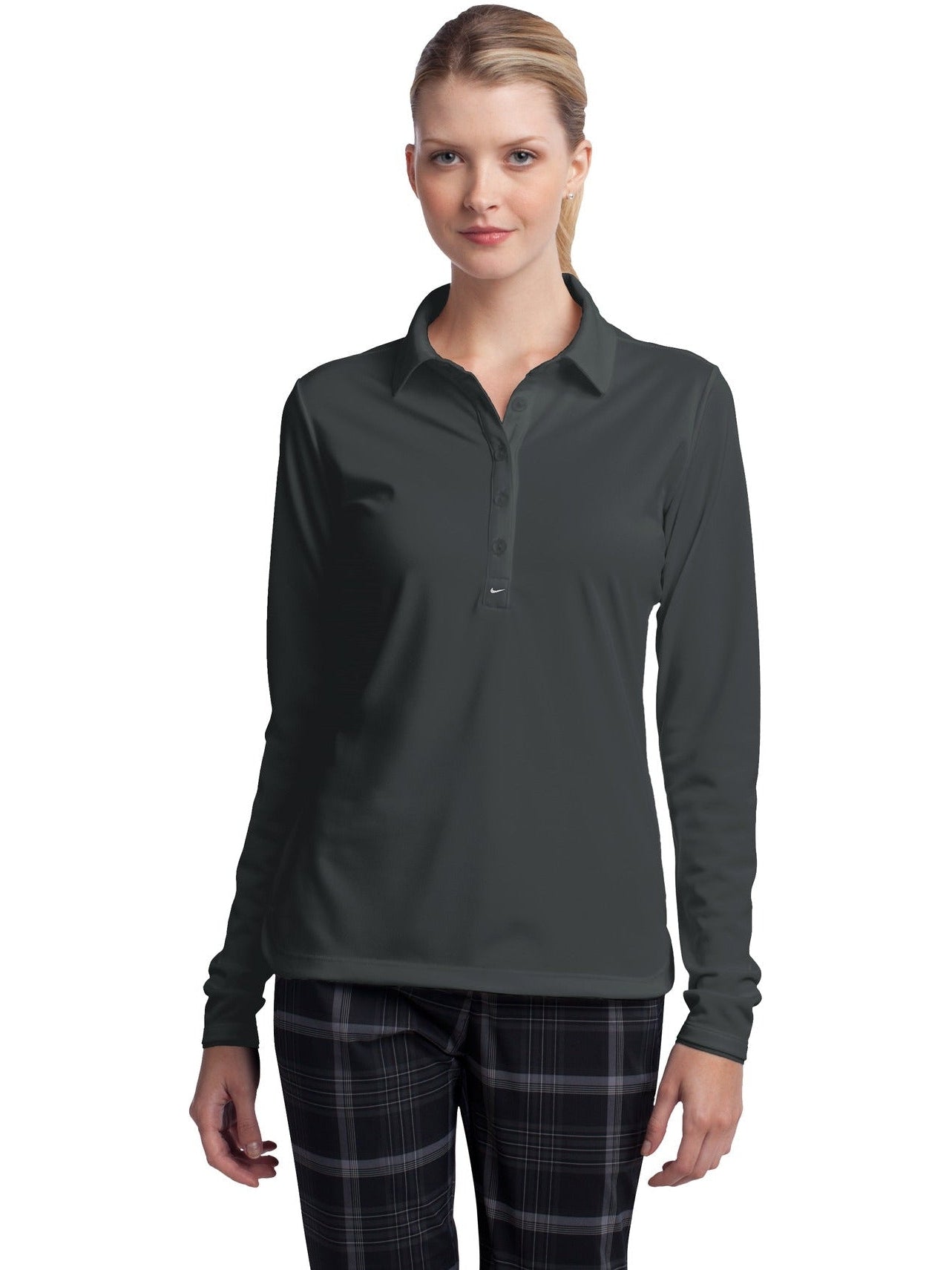 NIKE Ladies Long Sleeve Dri-FIT Stretch Tech Polo