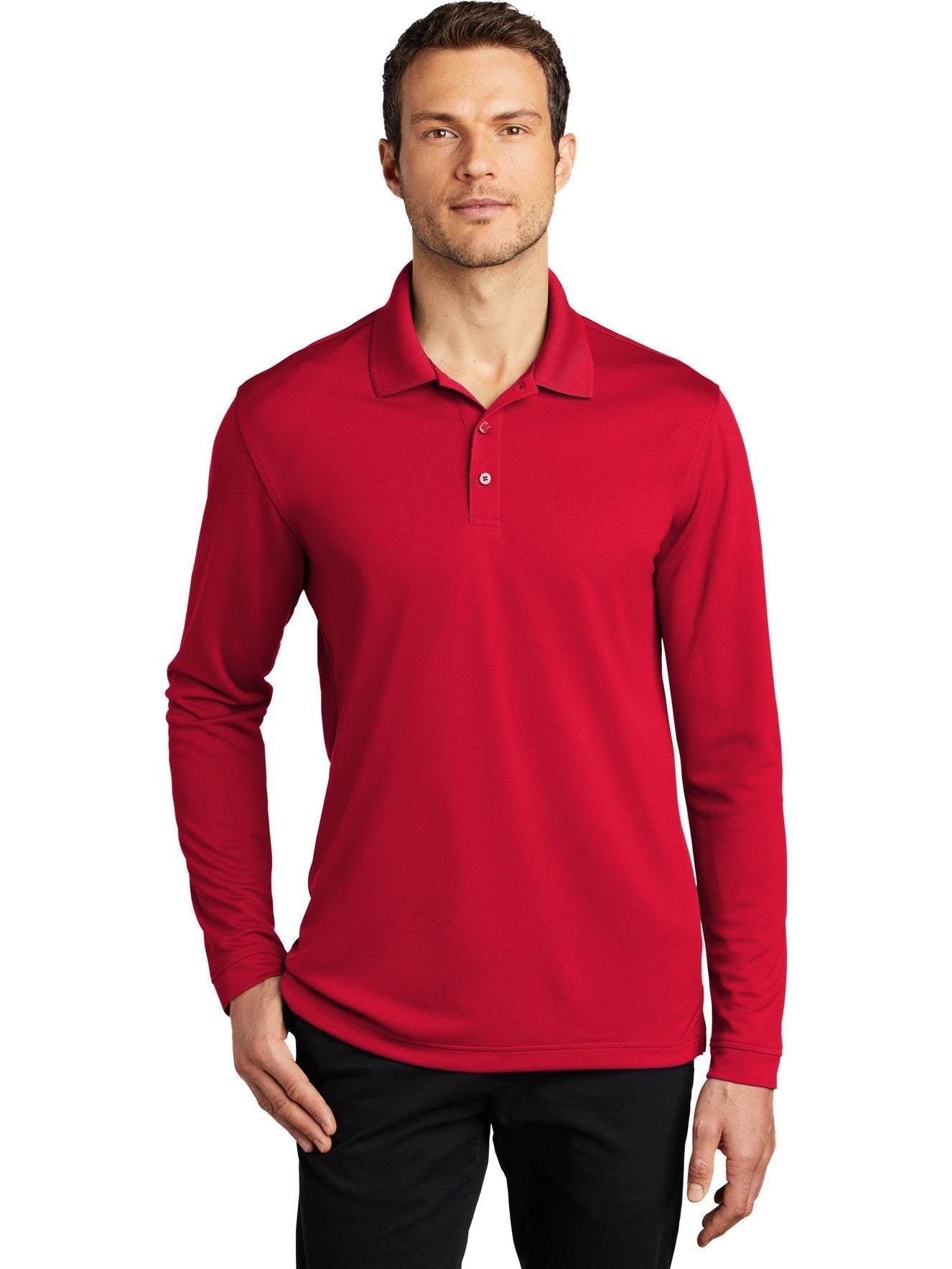 Port Authority Dry Zone UV Micro-Mesh Long Sleeve Polo
