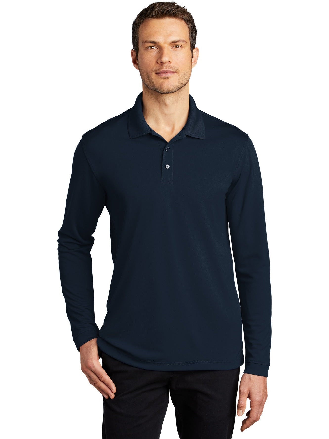 Port Authority Dry Zone UV Micro-Mesh Long Sleeve Polo