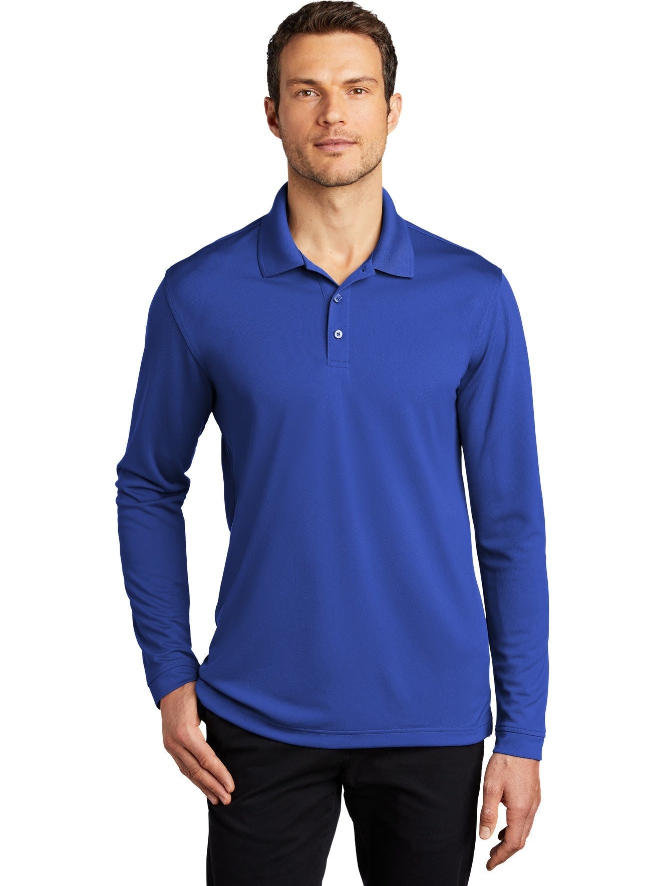 Port Authority Dry Zone UV Micro-Mesh Long Sleeve Polo