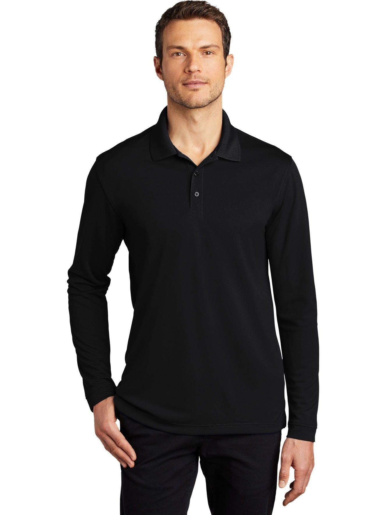 Port Authority Dry Zone UV Micro-Mesh Long Sleeve Polo