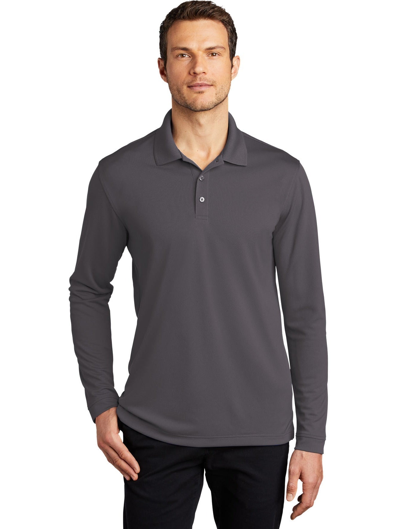 Port Authority Dry Zone UV Micro-Mesh Long Sleeve Polo