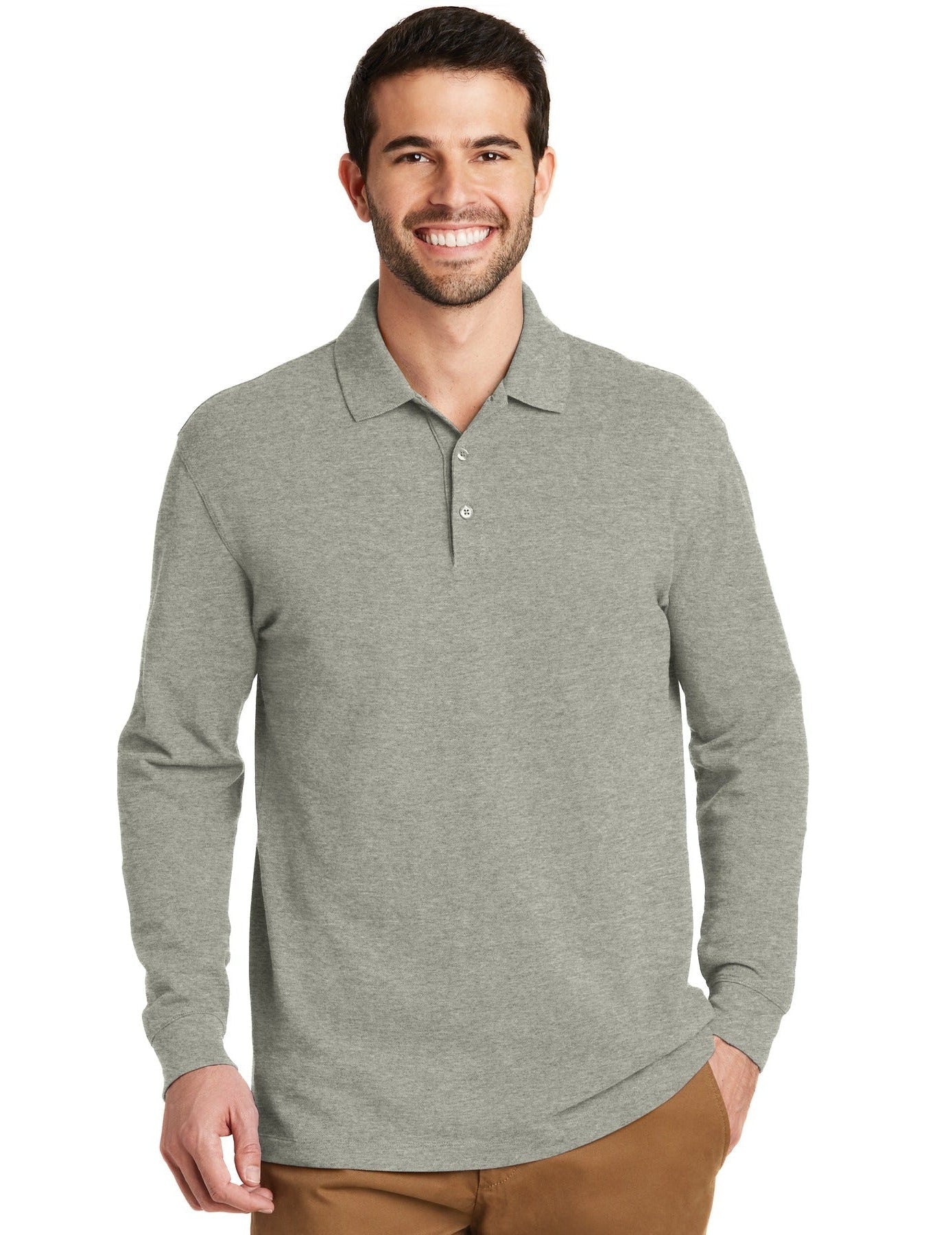 Port Authority EZCotton Long Sleeve Polo