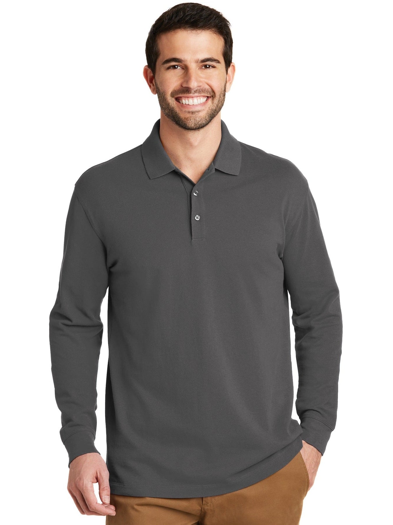 Port Authority EZCotton Long Sleeve Polo