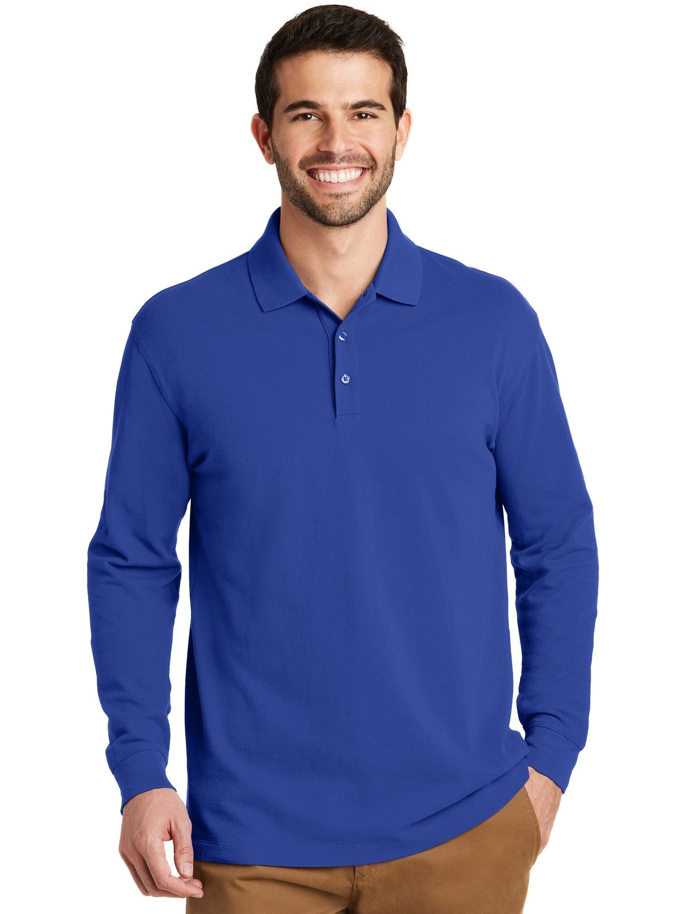 Port Authority EZCotton Long Sleeve Polo