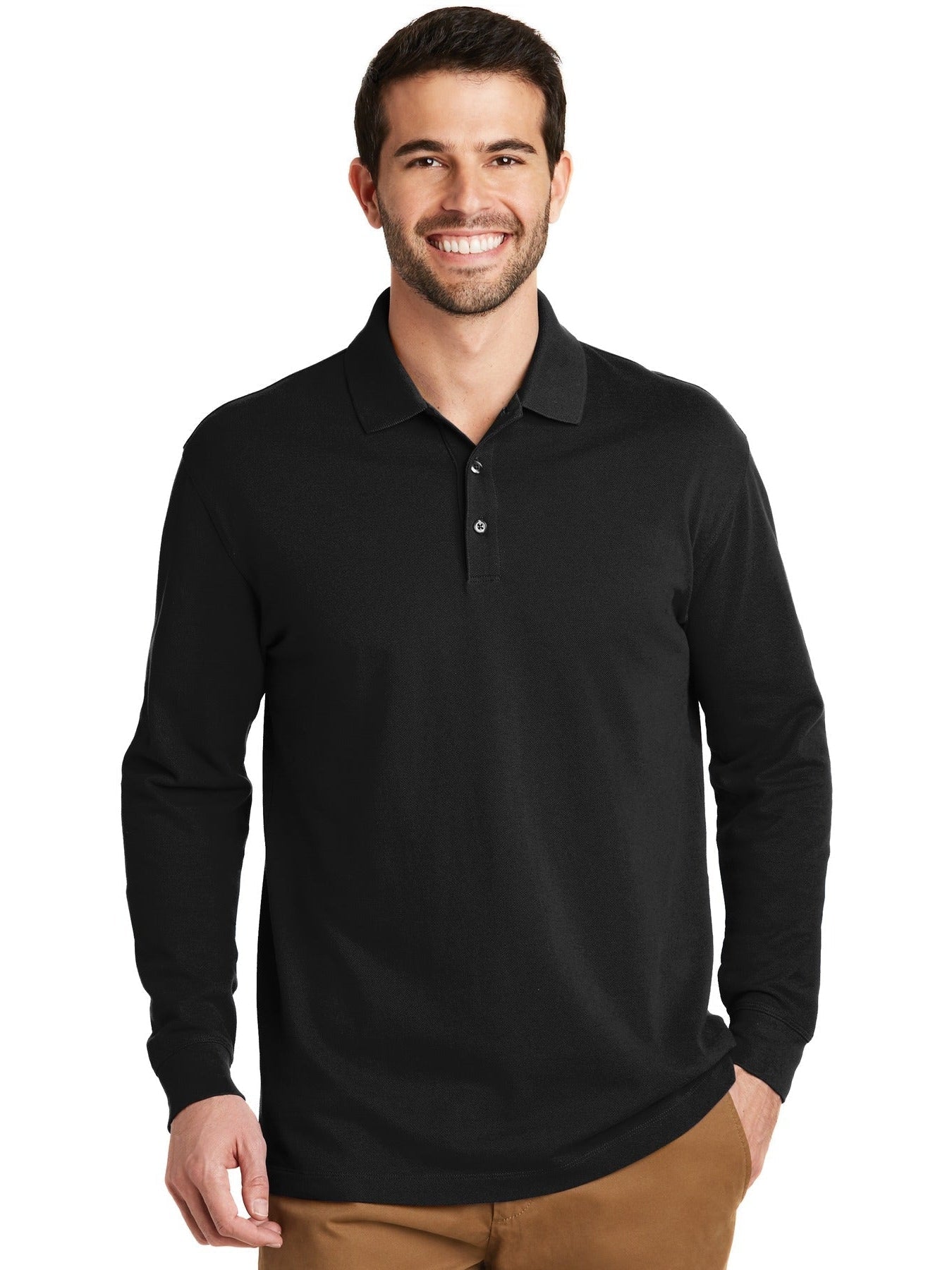 Port Authority EZCotton Long Sleeve Polo