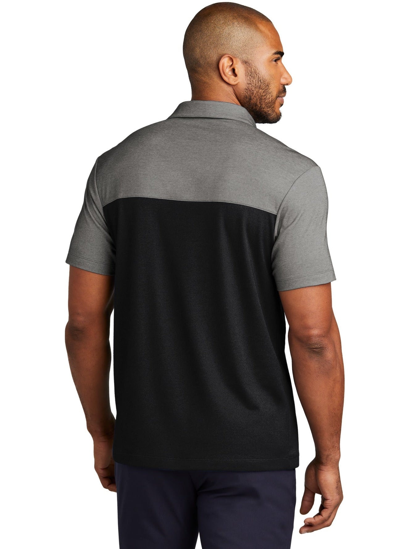 Port Authority Fine Pique Blend Blocked Polo