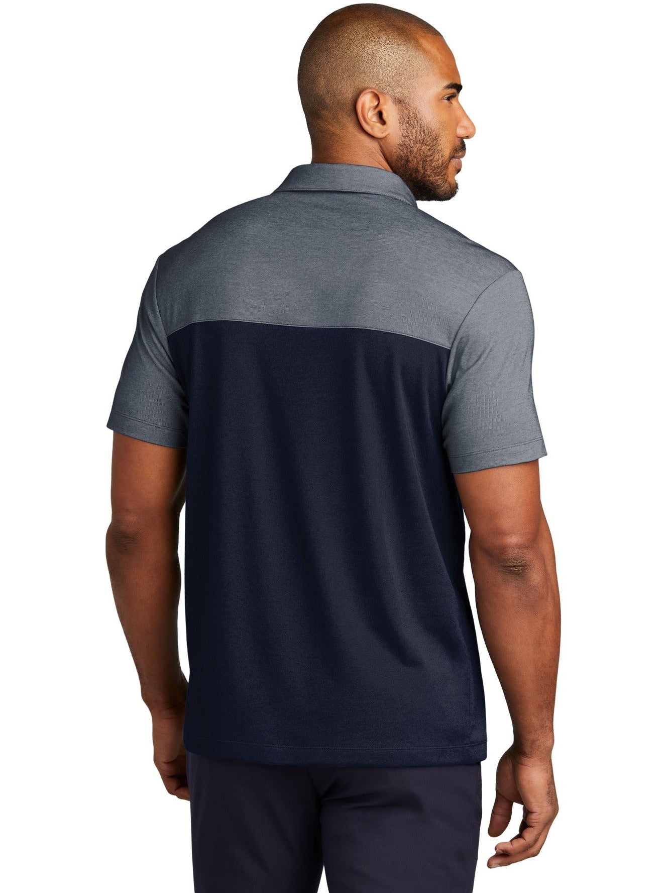 Port Authority Fine Pique Blend Blocked Polo